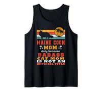 Maine Coon Mom Retro Vintage Funny Kitty Cat Lover Canotta