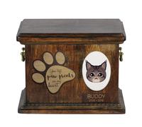 Maine Coon urna di legno con un gatto Art-Dog