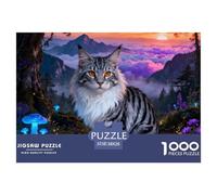 Maine CoonPuzzle Adulti Per Gli AdultiCats Giochi Stimolazione Cognitiva 38x26cm/1000pcs Tutta La Famiglia.