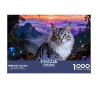 Maine CoonPuzzle Regalo Per Adulti E Bambini Cats Giochi Educativi 38x26cm/1000pcs Tutta La Famiglia.