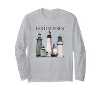 Maine Lighthouses Portland Vacation Tees, Top & Accessori Maglia a Manica