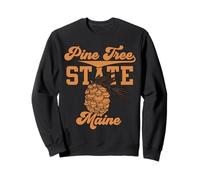 Maine Shirt, Pine Tree State New England Main Top USA State Felpa
