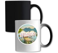 Maine Stati Uniti d'America Mountain River Photo cambia colore tazza bianca