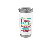 MaineCoon Funny My Idea of Self-Care Include MaineCoons Bicchiere termico in acciaio inox doppia parete
