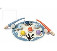 Mainely Gioco di pesca personalizzato in legno - 9 pezzi Fang-den Pesce - promuove abilità motorie e concentrazione - per bambini dai 2 anni - personalizzato con nomi - Topbright