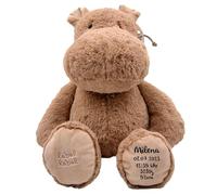 Mainely Ippopotamo personalizzabile Harvey L Torrone - morbido e delicato sulla pelle - per neonati e bambini - personalizzato con nome - Label