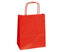 Mainetti Bags - 037344 - Shopper Twisted - maniglie cordino - 22 x 10 x 29 cm - carta kraft - rosso - Mainetti Bags - conf. 25 pezzi - 57070 - Conf. da 1 Pz. - 037344