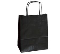 Mainetti Bags - 047596 - Shopper Twisted - maniglie cordino - 22 x 10 x 29 cm - carta kraft - nero - Mainetti Bags - conf. 25 pezzi - 64922 - Conf. da 1 Pz. - 047596