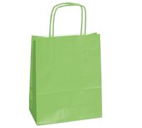 Mainetti Bags - 079818 - Shopper Twisted - maniglie cordino - 14 x 9 x 20 cm - carta kraft - verde mela - Mainetti Bags - conf. 25 pezzi - 82240 - Conf. da 1 Pz. - 079818