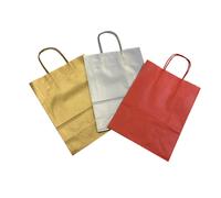 Mainetti Bags - 080005 - Shopper - maniglie cordino - 22 x 10 x 29 cm - carta kraft - mix Natale - Mainetti Bags - conf. 25 pezzi - 81821 - Conf. da 1 Pz. - 080005