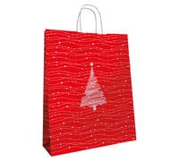 Mainetti Bags - 310004024AB25 - Shopper - maniglie cordino - 22 x 10 x 29 cm - carta kraft - albero natale - Mainetti Bags - conf. 25 pezzi - 102022 - Conf. da 1 Pz. - 310004024AB25