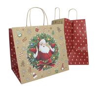 Shopper - maniglie cordino - 35 x 22 x 32 cm - carta biokraft - Big Santa - Main