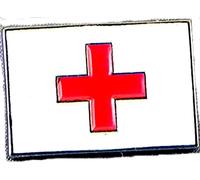 Mainly Metal Metallo Smalto Spilla Badge Croce Rossa Bandiera