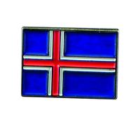 Mainly Metal Metallo Smalto Spilla Badge Spilla Islandese Bandiera Nazionale (Islanda)