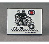 Mainly Metal - Spilla con Smalto in Metallo, Motivo Motociclisti con Scritta 2 Tone e Top Ranking