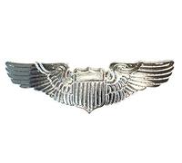 Mainly Metal Spilla in metallo bianco (35 mm), resistente all'ossidazione, capitano dell'equipaggio, RAF, USAF