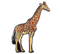 Mainly Metal ™ Spilla smaltata a forma di giraffa (30 mm) in via di estinzione di animali selvatici