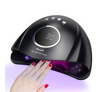 MainPi Lampada Unghie UV LED 168W,Professionale UV Unghie con 42LEDs,Asciugatura Rapida Asciuga Smalto Fornetto Unghie,Lampada Con 4 Timer e Sensore Automatico per Manicure/Pedicure (Nero)