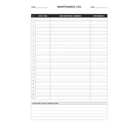 Maintenance & Repairs Logbook: Comprehensive Service Record Book and Tracking Journal for Home, Property, and Facilities Management - 105 Pages