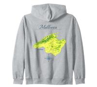 Maiorca Mappa - Palma Isola Baleari Felpa con Cappuccio