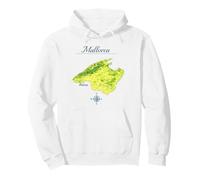 Maiorca Mappa - Palma Isola Baleari Felpa con Cappuccio