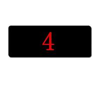 maiqu1983 Tappetino per Mouse Stuoia Grande Desktop Gioco Computer Scrivania Nero Rosso Gli Sport Calcio Numero (900 x 400 mm/35.43 x 15.74 inch, 4)