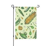 Mais Piselli Baccello Fagioli Baccello Cappero,Bandiera da giardino per esterni e interni, stendardo decorativo bifacciale 30x45 cm