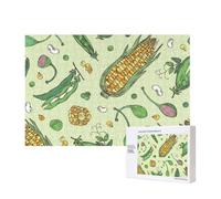 Mais, piselli, baccello, fagioli, baccello, cappero,Puzzle in legno da 300 pezzi per famiglie, per adulti e adolescenti, decorazioni per la casa