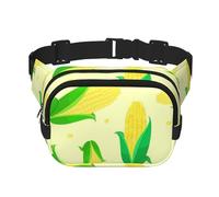 Mais verde delizioso, Marsupio quadrato a doppio strato, borsa da viaggio, marsupio casual