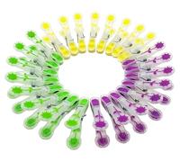 Maishijie Confezione da 24 mollette per bucato con impugnatura morbida, multicolore, robuste e antiscivolo, in plastica per asciugare i vestiti (Laundry pegs-Sunflower)