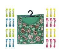 Maishijie Confezione da 24 mollette per bucato con impugnatura morbida, multicolore, robuste e antiscivolo, in plastica per asciugare i vestiti (verde-2)