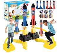 MAISITOO Razzo Spaziale Giocattolo,Lanciarazzi Bambini con 6 Razzi di Schiuma,Lanciarazzi Giocattolo,Razzo ad Aria,per L'Estate all'aperto Razzo Giocattoli,per Bambini di 3-12 Anni,Regalo per Ragazzi