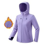 Maisley Giacca In Softshell Da Donna Con Cappuccio traspirante impermeabile Femminile Softshell Tecnico Rivestimento Casuale del Cappotto Antivento Inverno