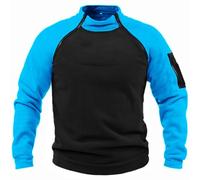 Maisley Uomo Giacche di Pile da Escursionismo Felpa Tattica da Uomo Tactical Fleece Felpa Antivento in Pile Militare Pullover Antivento e Caldo Maglie Tops Senza Cappuccio