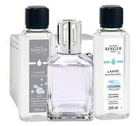 Lampe Berger - Set regalo essenziale quadrato - diffusore di fragranza per la casa - include 2 fragranze così neutre e Ocean Breeze - 250 ml - 8,45 once fluide