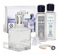 Lampe Berger - Set regalo essenziale quadrato - diffusore di fragranza per la casa - include 2 fragranze così neutre e Ocean Breeze - 250 ml - 8,45 once fluide