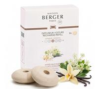 MAISON BERGER Ricarica Diffusore Auto Angélique Noire, Set da 2 Ceramiche