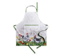 Maison d' Hermine Basse Cour Grembiule in 100% cotone estivo con collo regolabile e tasca centrale nascosta, (70cm x 85cm)