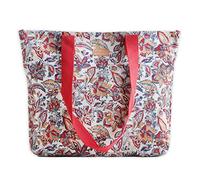 Maison d' Hermine Borsa tote in tela da donna in tela di cotone riutilizzabile borse della spesa con manico da viaggio regali di Pasqua, 57 - Kerala - Rosso, 17.7" L x 4" W x 14.5" H (Canvas Tote Bag