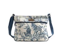 Maison d' Hermine Borse a tracolla da donna in tela di cotone borsa a tracolla per viaggio borsa a tracolla borsa a tracolla regali di Pasqua, 01 - il Miller - Blu, 12" L x 2.3" W x 9.4" H (Cross Body