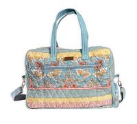 Maison d' Hermine Borse da fine settimana per le donne in cotone trapuntato borsone bagaglio per la notte borsa da fine settimana per uomo regali palestra viaggi, 46 - Marchesa, 17.9" L x 7" W x 12.6