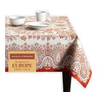 Maison d' Hermine Cachemire Tovaglia in 100% cotone per cucina, cena, decorazione da tavolo, feste, matrimoni, festa del Ringraziamento (rettangolo, 140cm x 180cm)