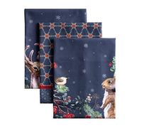 Maison d' Hermine Christmas Joy - Set di 3 asciugamani da cucina in 100% cotone, per bar, per il giorno del Ringraziamento, Natale (50 cm x 70 cm)