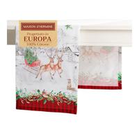Maison d' Hermine Christmas Tradition, Runner da tavola in 100% cotone, per feste, cene, vacanze, cucina, giorno del Ringraziamento, Natale (50cm x 150cm)