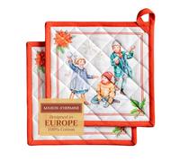 Maison d' Hermine Chromo Pentola in 100% cotone con anello resistente al calore per barbecue, cottura al forno, griglia, barbecue, Ringraziamento, Natale, (20cm x 20cm)