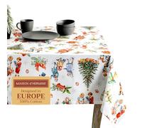 Maison d' Hermine Chromo - Tovaglia in 100% cotone, per cucina, cene, feste, matrimoni, giorno del Ringraziamento, Natale (rettangolare, 140 x 180 cm)