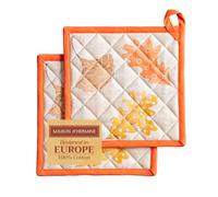 Maison d' Hermine Colors Of Autumn Vaso in 100% cotone con anello resistente al calore per barbecue, cottura al forno, grigliate, barbecue, Ringraziamento, Natale, (20cm x 20cm)