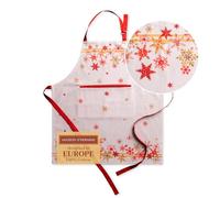 Maison d' Hermine Crystal Star Grembiule 100% cotone con collo regolabile e tasca centrale nascosta Ringraziamento/Natale, Stella di cristallo (70cm x 85cm)