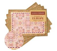 Maison d' Hermine Damask, Set di 4 tovagliette in 100% cotone, per tavolo da pranzo, cucina, matrimoni, uso quotidiano, Ringraziamento, Natale, cene (33 x 48 cm)