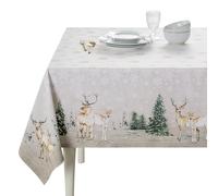 Maison d' Hermine Deer In The Woods - Tovaglia in 100% cotone per cucina, sala da pranzo, decorazione da tavolo, feste, matrimoni, Ringraziamento/Natale (rettangolo, 140cm x 180cm)